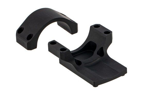 Reptilia Corp ROF-SAR RMR red dot mount for 30mm scopes features a black anodized finish